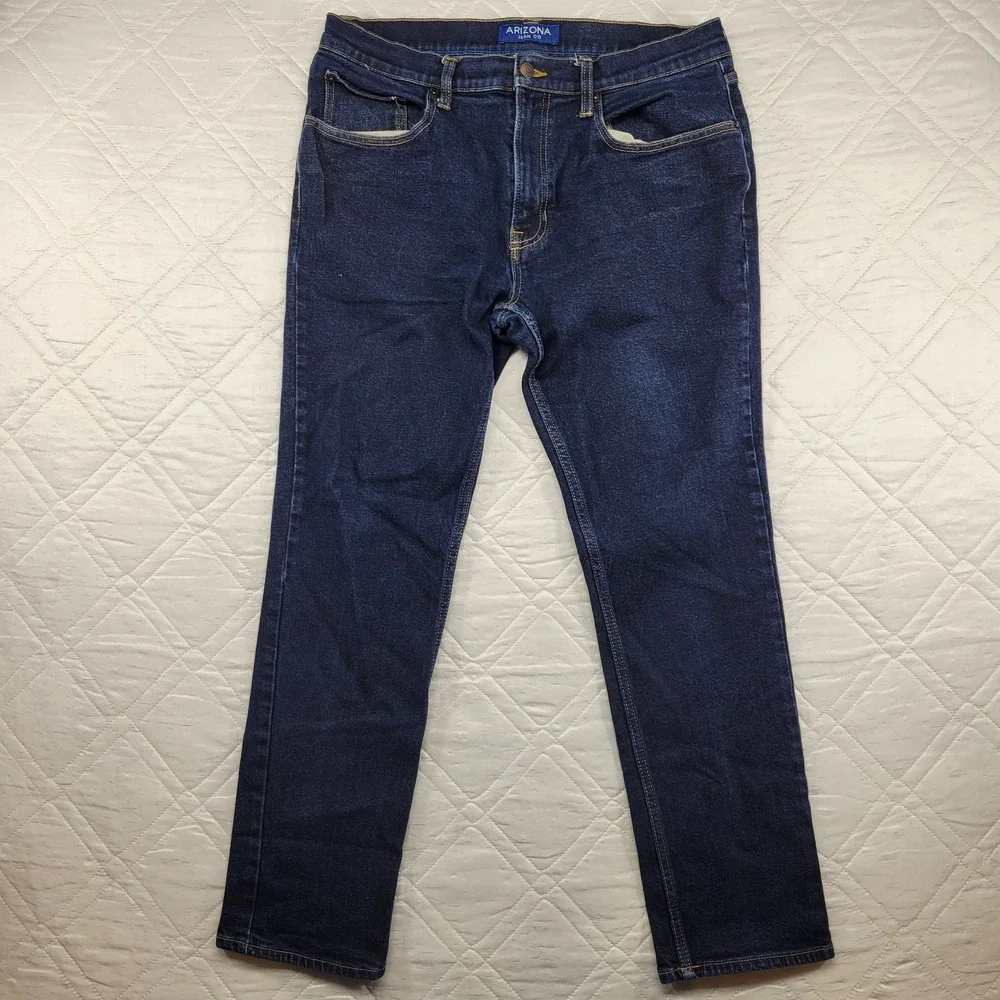 Arizona Jean Co Flex Slim Straight dark blue jeans size 36X32